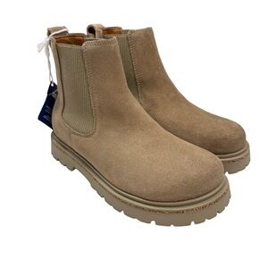 BIRKENSTOCK HIGHWOOD BOOTS TAN WOMENS SLIP ON ELASTIC SZ US 6-6.5 N EU 37 NEW!